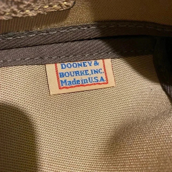 Dooney & Bourke beige brown canvas leather bag - Picture 15 of 16